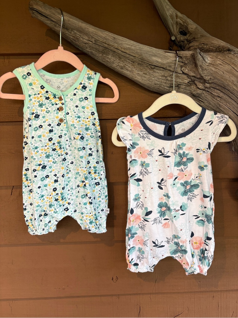 Honest Co. organic cotton rompers